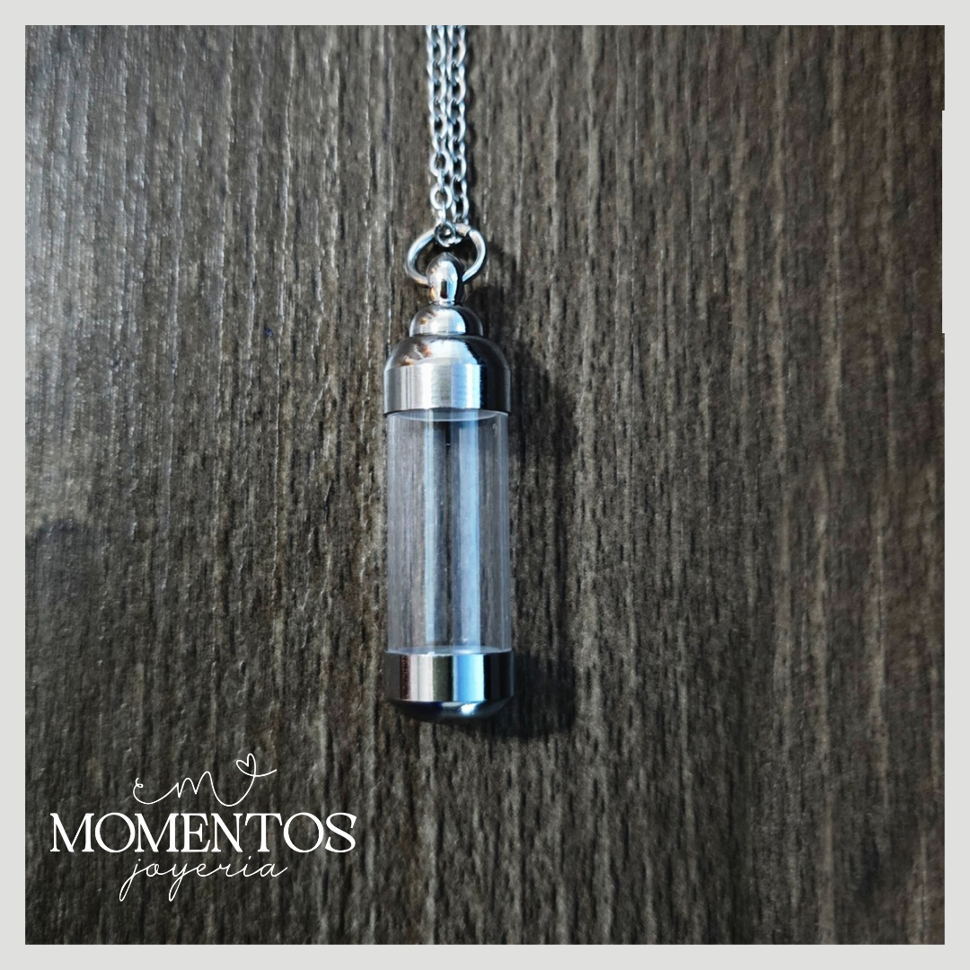 Collar Urna Tubular Transparente
