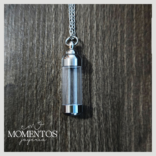 Collar Urna Tubular Transparente