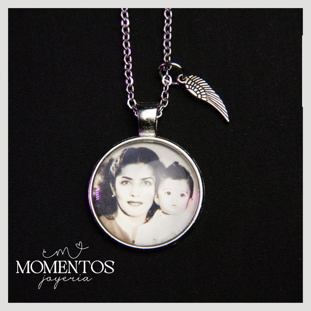 Collar Una Vista Redondo con Fotografía Personalizada