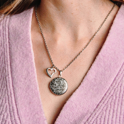 Collar Relicario Redondo con Fotografía Personalizada