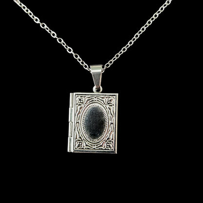 Collar Relicario Libro con Fotografía Personalizada
