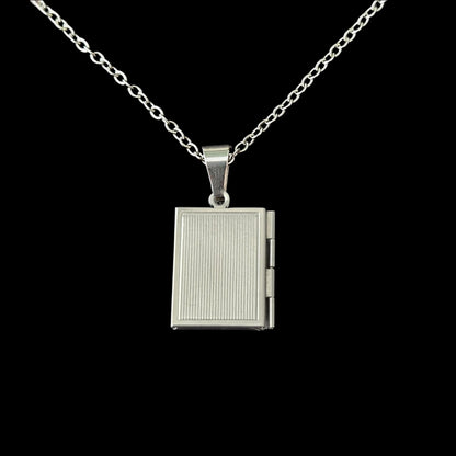 Collar Relicario Libro con Fotografía Personalizada