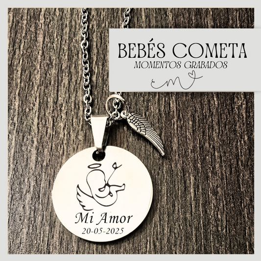 Collar Redondo con Grabado Bebé Cometa