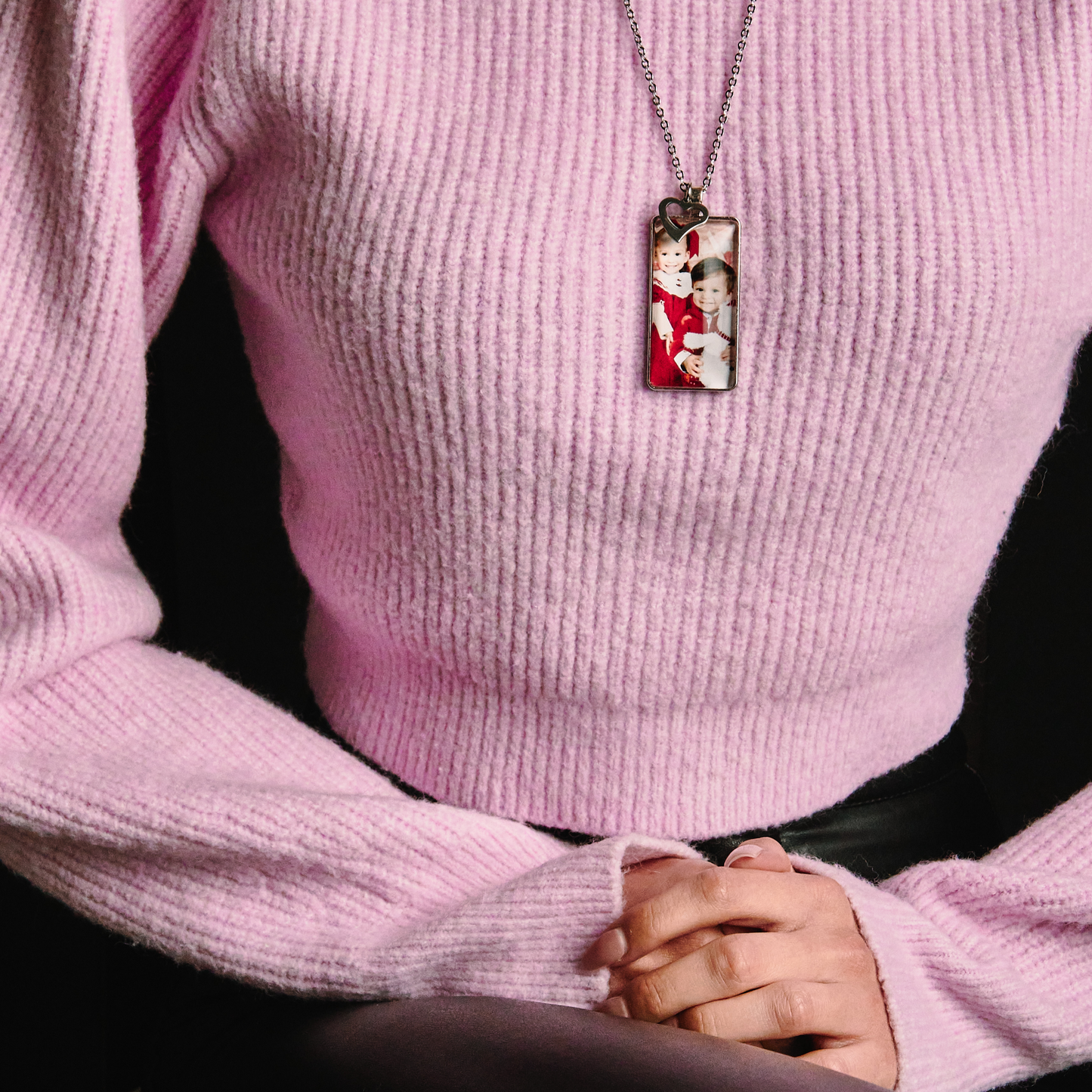 Collar Una Vista Rectangular con Fotografía Personalizada