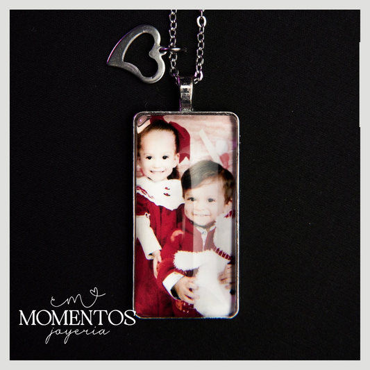 Collar Una Vista Rectangular con Fotografía Personalizada