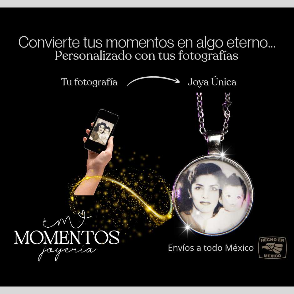Collar Una Vista Redondo con Fotografía Personalizada